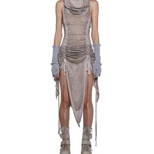 Dolls Kill- Beige Sleeveless Dress